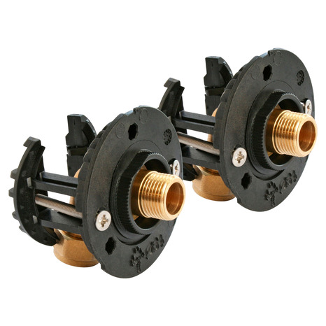 Fixation pour robinetterie Lavabo pour PER Ø16 raccord à compression sortie mâle 12/17 (3/8") - Somatherm - Brico Dépôt