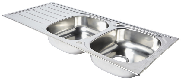 Évier inox " nakaya" - 2 cuves - Cooke and Lewis - Brico Dépôt