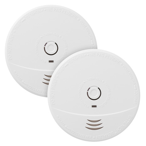 Lot de 2 détecteurs de fumée DAAF NF  - Evacuate - Brico Dépôt