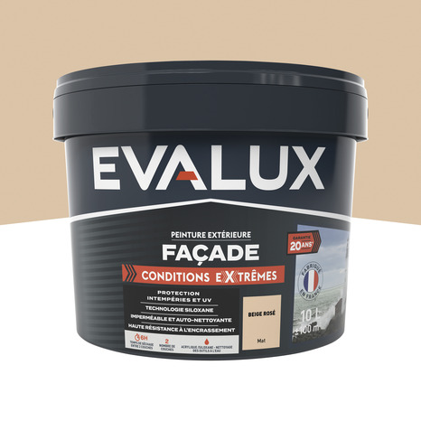 Peinture façade extrême10 L beige rose mat - Evalux - Brico Dépôt