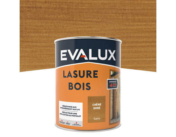 Lasure chêne doré 0,75 L satin - Evalux - Brico Dépôt