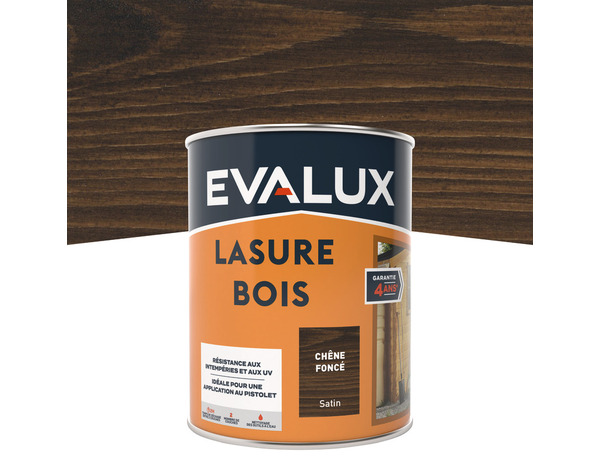 Lasure chêne foncé 0,75 L satin - Evalux - Brico Dépôt