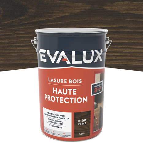 Lasure chêne foncé - 5 L satin - Evalux - Brico Dépôt