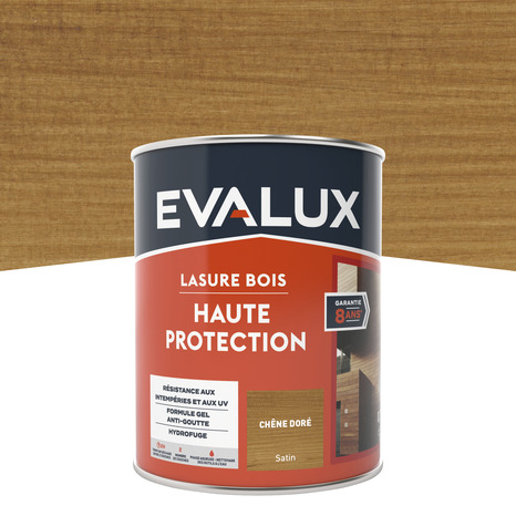 Lasure chêne doré 0,75 L - satin - Evalux - Brico Dépôt