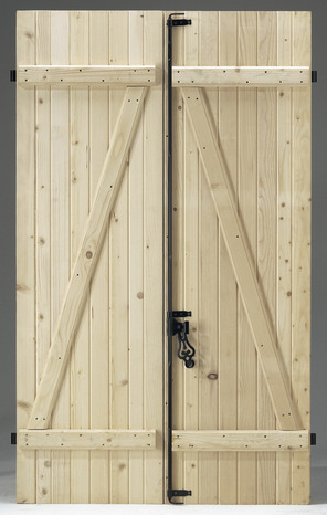 Volet sapin 2 vantaux 145x100 Ép. 27mm - Brico Dépôt