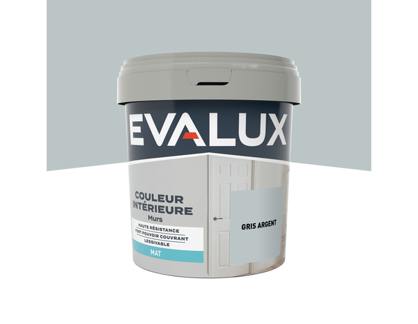 Peinture mur intérieur Mat 0,75 L Gris argent - Evalux - Brico Dépôt