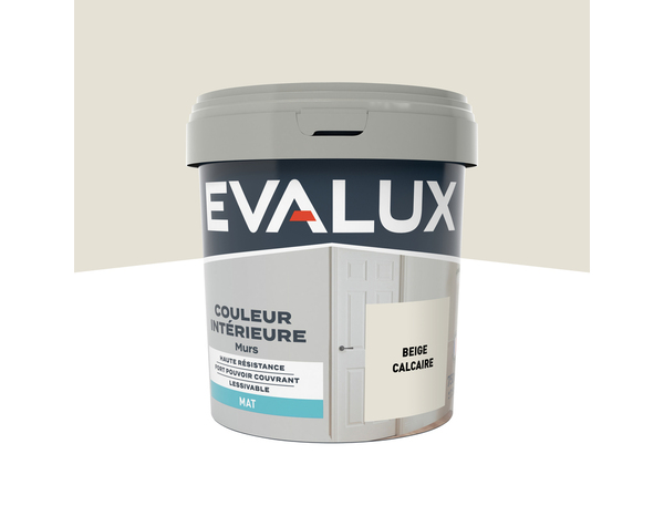 Peinture mur intérieur Mat 0,75 L Beige calcaire - Evalux - Brico Dépôt
