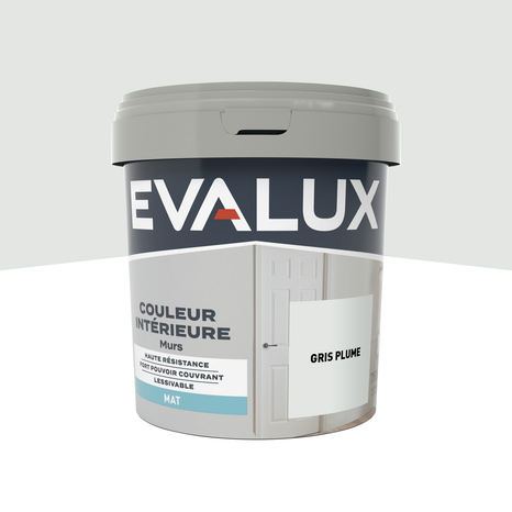 Peinture mur intérieur Mat 0,75 L Gris plume - Evalux - Brico Dépôt