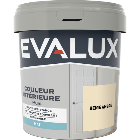 Peinture mur intérieur Mat 0,75 L Beige ambré - Evalux - Brico Dépôt