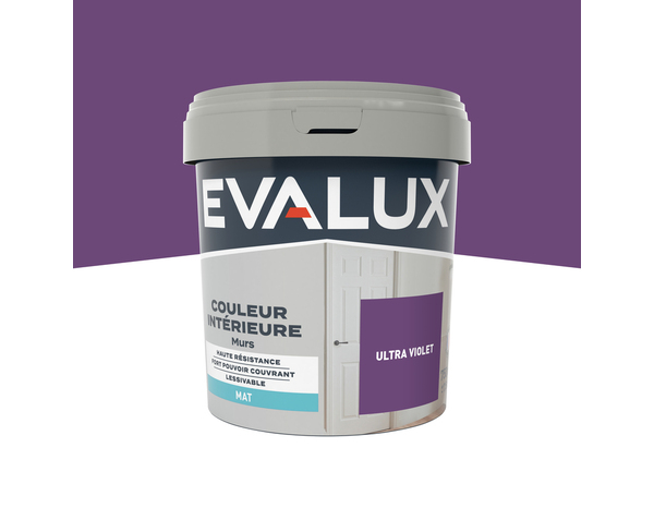Peinture mur intérieur Mat 0,75 L ultra Violet - Evalux - Brico Dépôt
