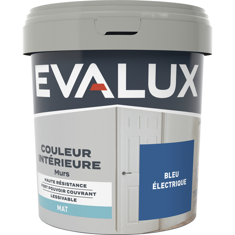 Peinture mur intérieur Mat 0,75 L Bleu électrique - Evalux - Brico Dépôt