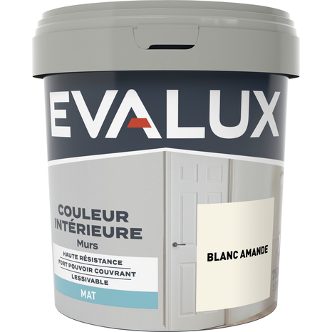 Peinture mur intérieur Mat 0,75 L Blanc amande - Evalux - Brico Dépôt