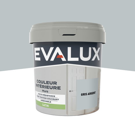 Peinture mur intérieur Satin 0,75 L Gris argent - Evalux - Brico Dépôt