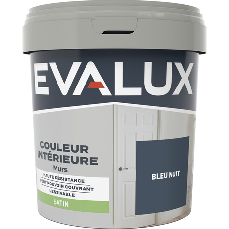 Peinture mur intérieur Satin 0,75 L Bleu nuit - Evalux - Brico Dépôt