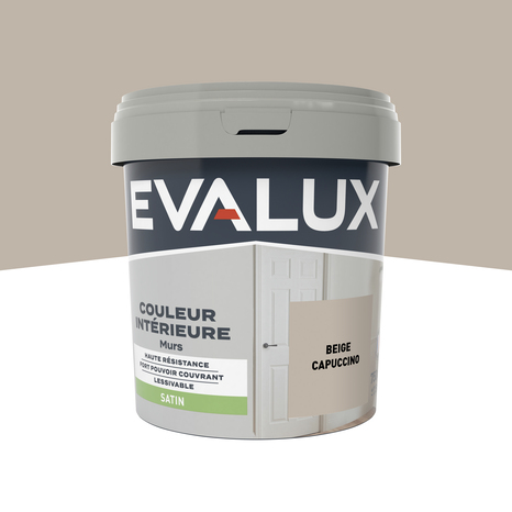 Peinture mur intérieur Satin 0,75 L Beige cappuccino - Evalux - Brico Dépôt