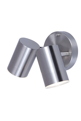 Applique murale 2 têtes "Candiac' LED IP44 - Chrome - Marque BLOOMA - Brico Dépôt