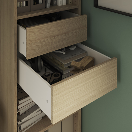 Tiroir simple imitation chêne clair Homny H. 16 X L. 50 X P. 58 cm - Cooke and Lewis - Brico Dépôt