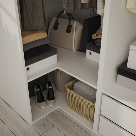 Lot de 2 étagères d'angle décor blanc Homny L. 30 X P. 58 cm - Cooke and Lewis - Brico Dépôt