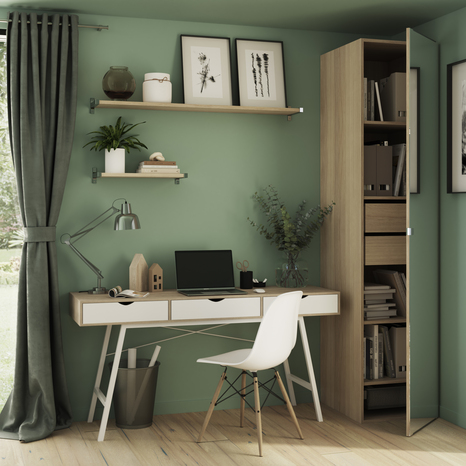 Caisson imitation chêne clair Homny H. 225 X L. 50 X P. 58 cm - Cooke and Lewis - Brico Dépôt