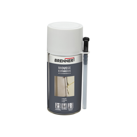 Mousse expansive 300 ml Résistant aux fissures. - Brenner - Brico Dépôt