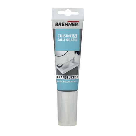 Mastic silicone sanitaire transparent 80 ml - Brenner