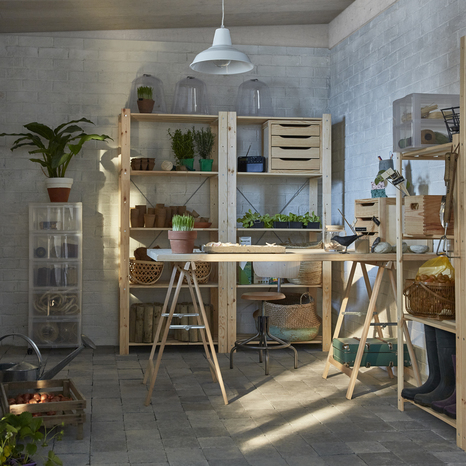 Étagère garage pin massif 5 tablettes - H.170 x l.65 x P.28 cm - Cooke and Lewis - Brico Dépôt