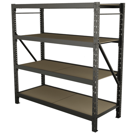 Étagère bois/métal 4 tablettes noir 198x200x80 cm charge 2000 kg - Cooke and Lewis - Brico Dépôt
