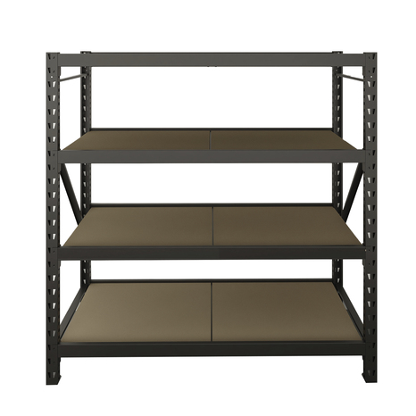 Étagère bois/métal 4 tablettes noir 198x200x80 cm charge 2000 kg - Cooke and Lewis - Brico Dépôt