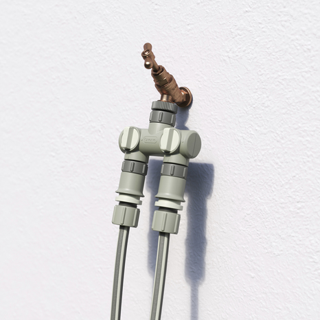 Nez de robinet universel en plastique 2 voies - Brico Dépôt