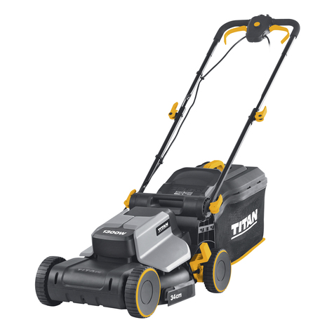 Tondeuse électrique 1300W 34 cm - l. 37 x H. 84 cm - Titan - Brico Dépôt