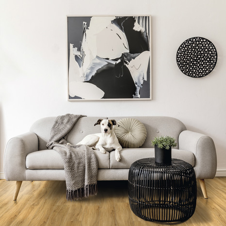 Lame PVC clipsable "Angora Fauve"  l. 21 x L. 123 cm x Ép. 4 mm - Gerflor - Brico Dépôt