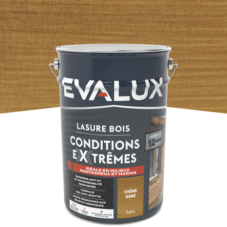 Lasure chêne doré 5 L - satin - Evalux - Brico Dépôt