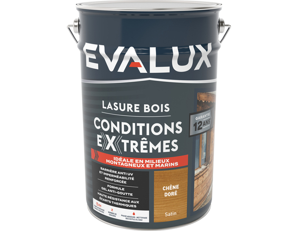 Lasure chêne doré 5 L - satin - Evalux - Brico Dépôt