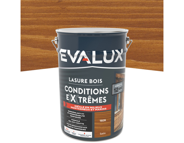 Lasure teck incolore 5 L satin - Evalux - Brico Dépôt