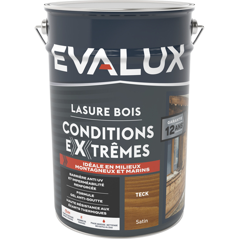 Lasure teck incolore 5 L satin - Evalux - Brico Dépôt