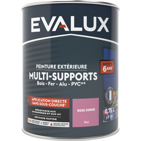 Peinture extérieure Satin multi supports 0,75 L rose pâle - Evalux - Brico Dépôt