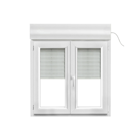 Fenêtre PVC blanc oscillo-battante 2 vantaux + volet roulant h.95 x l.100 cm - GoodHome - Brico Dépôt