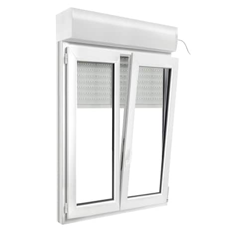 Fenêtre PVC Essentiel H.135xl.120cm 2 vantaux blanc