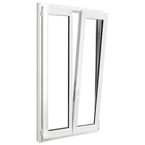 Fenêtre PVC blanc oscillo-battante 2 vantaux h.165 x l.100 cm - GoodHome - Brico Dépôt