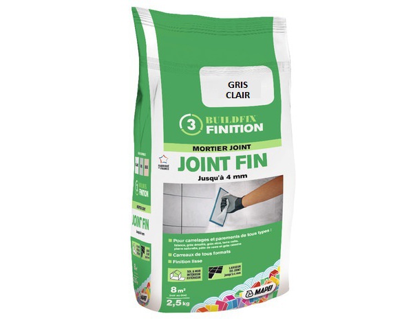 Mortier pour joint fin - Gris clair - 2,5 kg - Mapei - Brico Dépôt