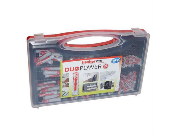 Mallette assortiment de 280 chevilles fixtainer "Duopower" - Fischer - Brico Dépôt