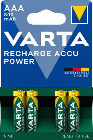 Lot de 4 piles rechargeables AAA/HR3 800 mAh 1,20V R2U - Brico Dépôt