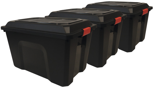 Lot de 3 bacs de rangement 60 L - Sundis - Brico Dépôt