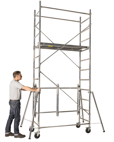 Réhausse aluminium pliant pour échafaudage H. 4m50 - Europa - Brico Dépôt