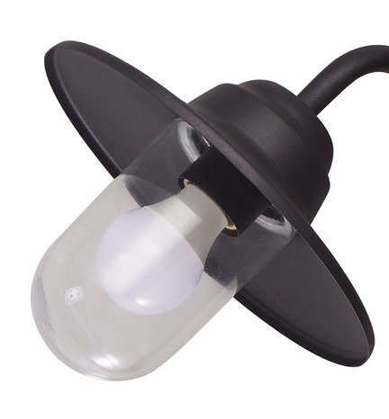 Applique murale "Trolia" IP44 E27 - Noir - Brico Dépôt