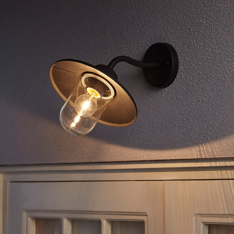 Applique murale "Trolia" IP44 E27 - Noir - Brico Dépôt