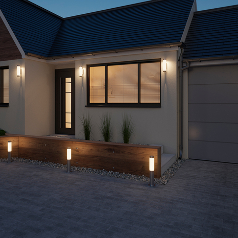 Potelet "Carexo" LED - Acier - Marque BLOOMA - Brico Dépôt