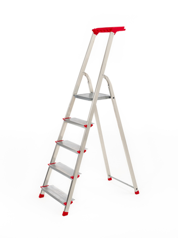 Escabeau en aluminium 5 marches avec plateforme - Escalux - Brico Dépôt