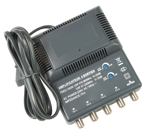 Amplificateur blindé TNT 4S «F»5G - Optex - Brico Dépôt