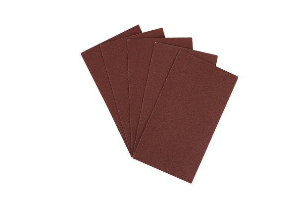 Lot de 5 feuilles de papier abrasif 125 x 70 mm grain 180 - Brico Dépôt